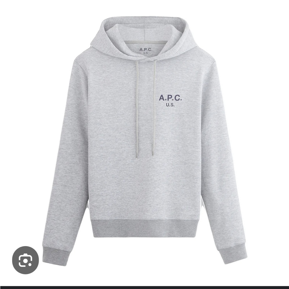 A.P.C. Light Gray Logo Hoodie